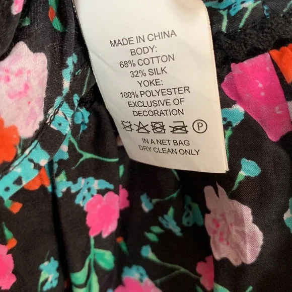 Kate Spade Greenhouse Floral Lace Yoke Top Size L - Picture 6 of 6